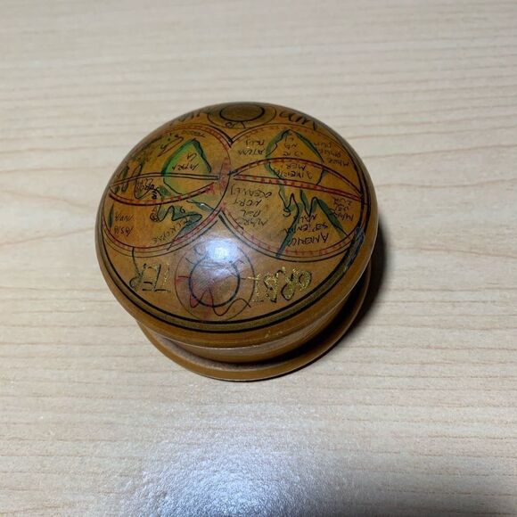 Vintage Rarum Orbiter Wood Trinket Box - Picture 1 of 3